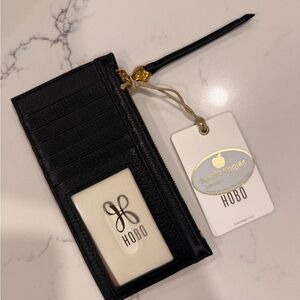 HOBO Black Leather Key & Card Holder